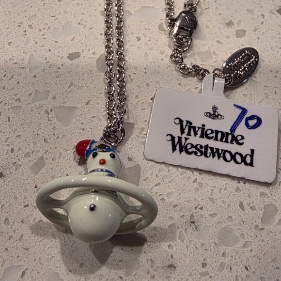 Vivienne Westwood Necklace,Christmas Snowman pendant. - Picture 2 of 3